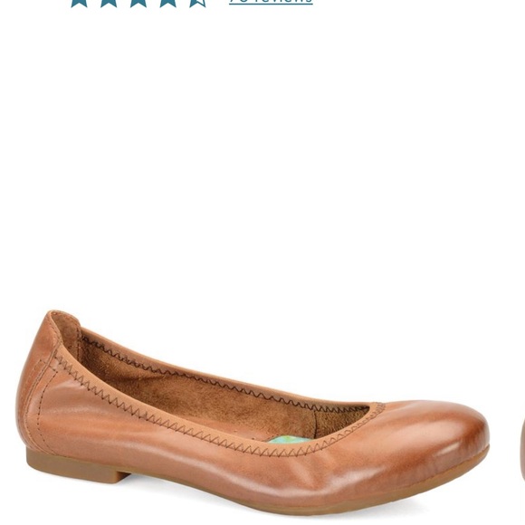 Born Julianna Mid Brown Leather Ballet Slides - Picture 16 of 16